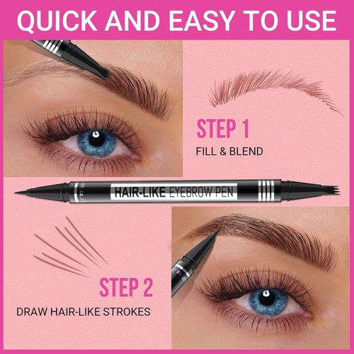 💎💎💎iMethod Eyebrow Pen - Eyebrow Pencil Magical 2-in-1 Eye Brow Pencils for Women with 4-Fork-Tip & Precise Brush-Tip for Natural Hair-Like Brows, Last All-Day, with Eyebrow Spoolie Brush, Brown