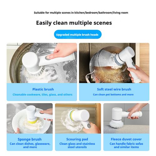 💥💥💥（All-in-1）Multifunctional Electric Cleaning Brush（Non-Scratch + Long Battery）👑 No More Elbow Grease!