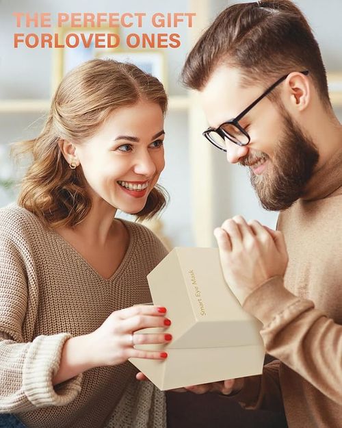 💎💎💎Eye Massager, 7 Massage Modes, Heating, Vibration and Bluetooth Music, Eye Care Gift, Relaxation, Reduce Fatigue, for Women, Men, Friends, Mom and Dad, White