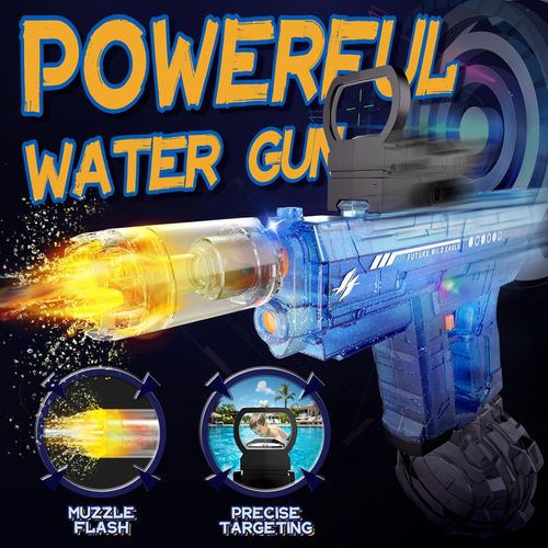 💎💎💎Electric Water Gun 2 Pack for Adults and Kids, Light Up Automatic Squirt Gun Watergun, 800CC Large Capacity, 26-33 FT Long Range, Summer Outdoor Beach Pool Party Toy Gift