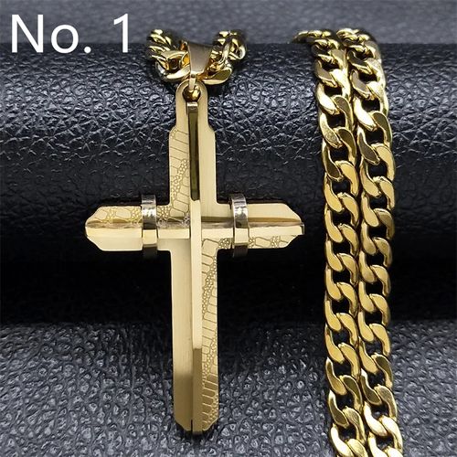 🔥🔥🔥European and American fashion cross necklace, bring you good luck and protection
