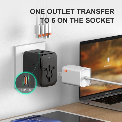 🔥🔥🔥20W travel charger, 2 USB type C, globally compatible, universal for Europe, USA and UK
