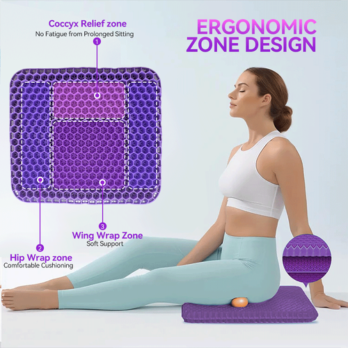 Double-Layer Gel Seat Cushion for All-Day Comfort