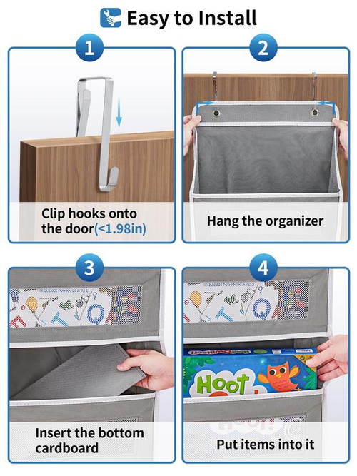 Door Hanging Organizer Rack – Space Saver for Bedroom & Bathroom 🧺