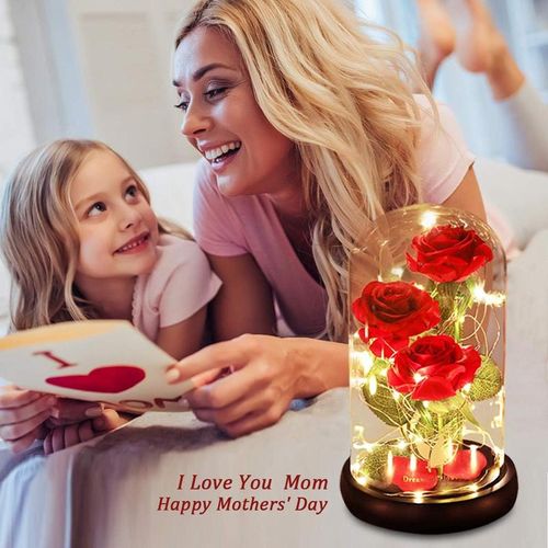 Eternal Rose™ Glass Dome LED Lamp