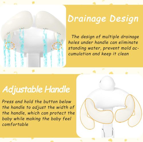 🦆Hands-Free Baby Shower Stand with Anti-Slip Base Cute Duck