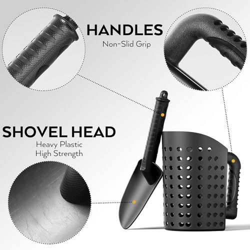 🔍 Metal Detector Sand Scoop Set – Filter Sand in Seconds, Find Treasures Faster!