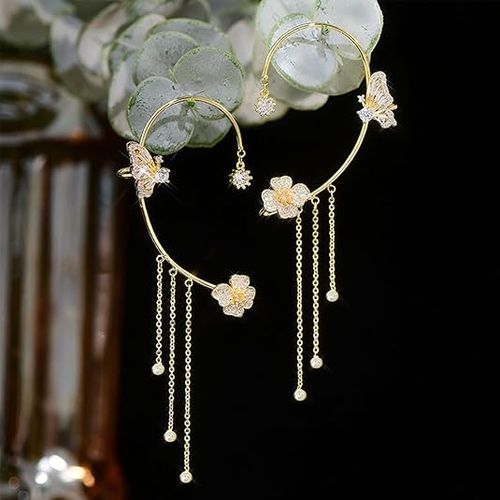2 Pairs✨🦋 Dainty Gold Butterfly Ear Cuffs  Set& Wraps t – No Piercing Needed