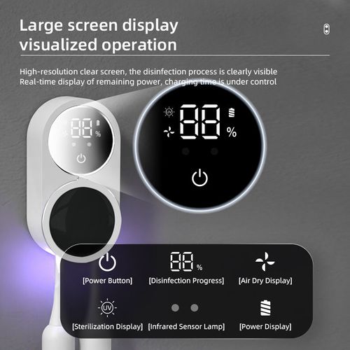 Smart UVC Toothbrush Sterilizer –  Automatic Cleaning