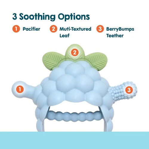 3-in-1 ✨Baby Raspberry Silicone Teether 🍇 Safe Gum Relief