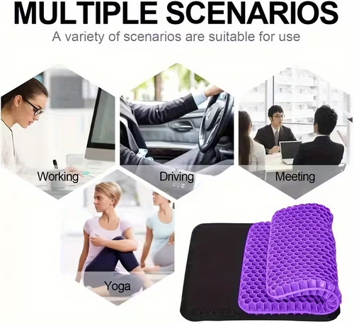 Double-Layer Gel Seat Cushion for All-Day Comfort