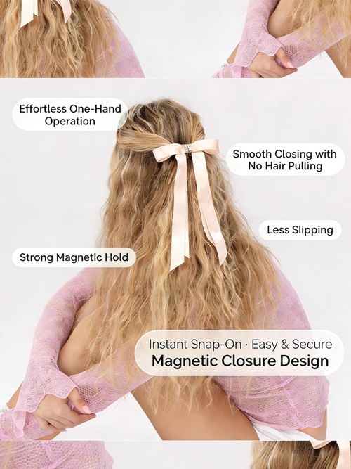 ✨Magnetic Bow Hair Clip 🎀– Style in Seconds