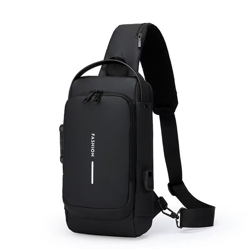 Anti-Theft Waterproof Sling Bag with USB Charging Port