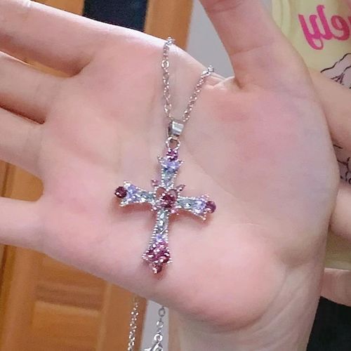 Sparkling Cross Necklace for Women