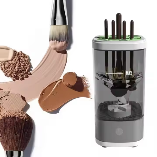 The electric makeup brush cleaner is equipped with drying and disinfection functions