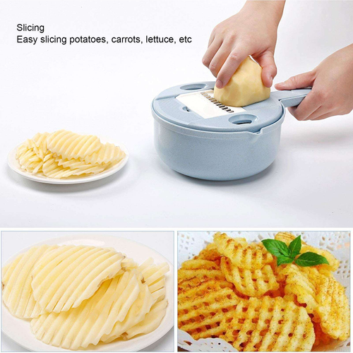 12-in-1 Multifunctional Vegetable Slicer – Fast, Safe & Easy Cooking