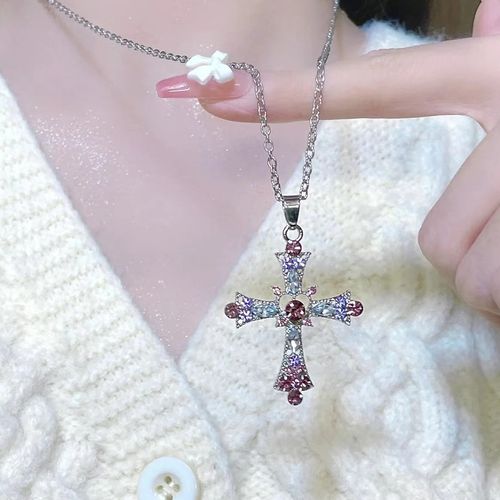 Sparkling Cross Necklace for Women