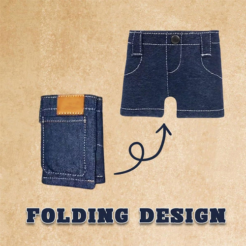 Personalized denim shorts wallet mini wallet foldable creative wallet