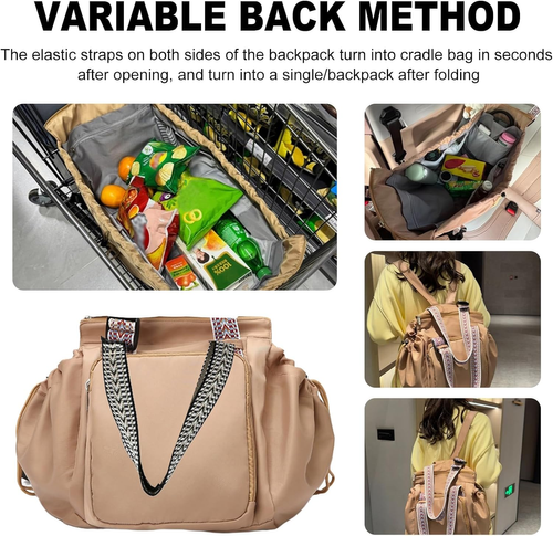 3-in-1 Convertible Large Capacity Tote Bag