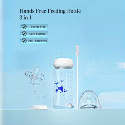 3-in-1 Hands-Free Anti-Colic Baby Bottle（300mL）