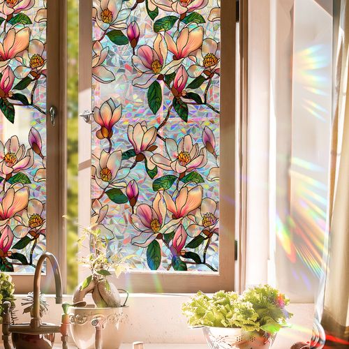 Floral Window Privacy Film