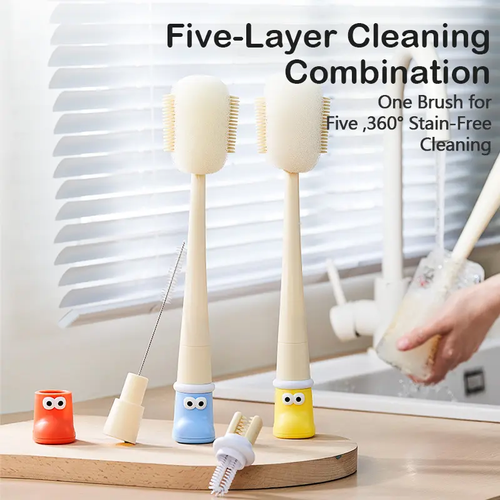 2PCS ✨5-in-1 Cup Cleaning Brush🧼Deep Clean Bottles, Mugs & Straws