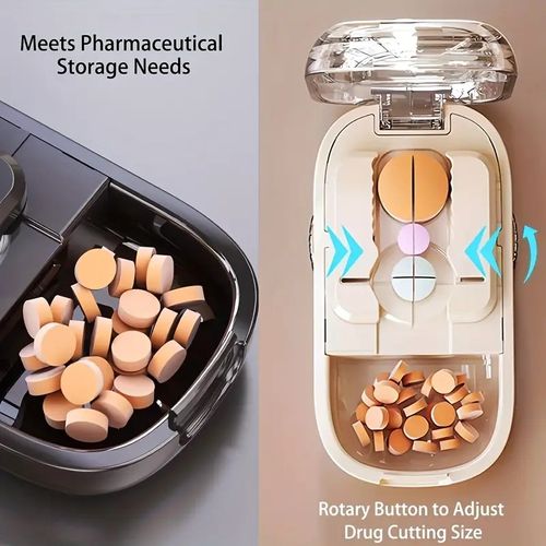 Precision Multi-Function Pill Cutter & Storage Box