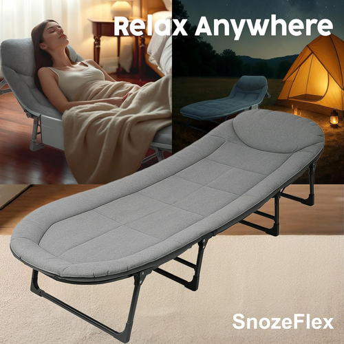 3-in-1 Heavy Duty Folding Bed – Sit, Relax & Sleep 😴