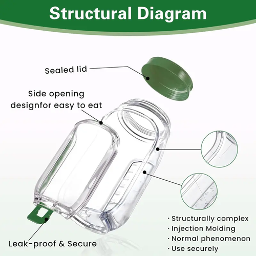 🥗Salad Jar - Salad Pod Mason Jar Side Open