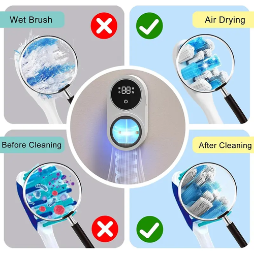 Smart UVC Toothbrush Sterilizer –  Automatic Cleaning