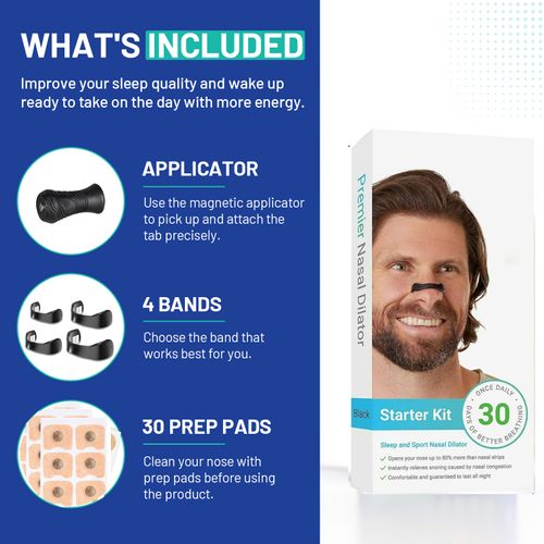 Breathing Magnetic Nasal Strips Starter Kit (30 pairs)