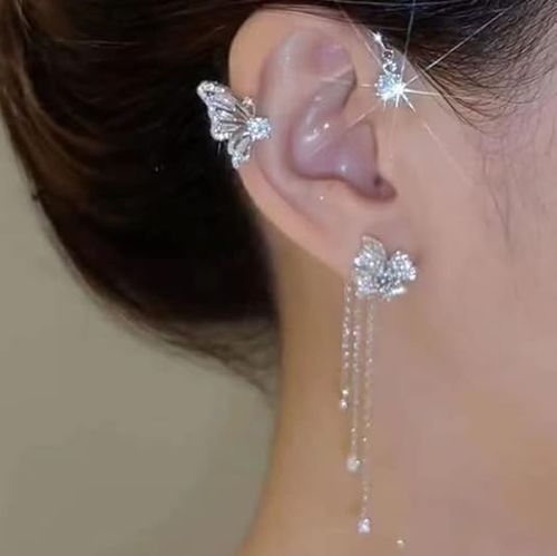 2 Pairs✨🦋 Dainty Gold Butterfly Ear Cuffs  Set& Wraps t – No Piercing Needed