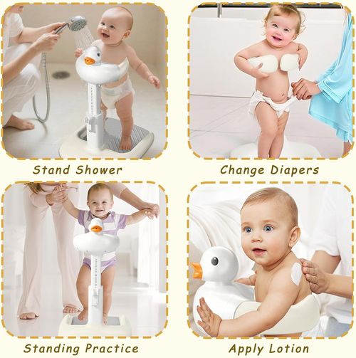 🦆Hands-Free Baby Shower Stand with Anti-Slip Base Cute Duck