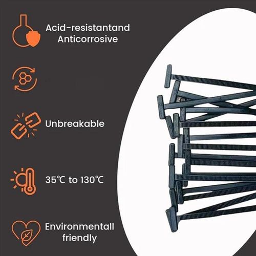 Universal Self-Locking Nylon Cable Tie Fasteners (200PCS)