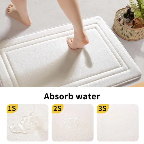 3-piece high-quality memory foam bathroom carpet set - anti-slip, highly absorbent and quick-drying
