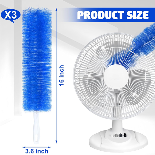 3 Counts Flexible Microfiber  Dust Cleaning Brush