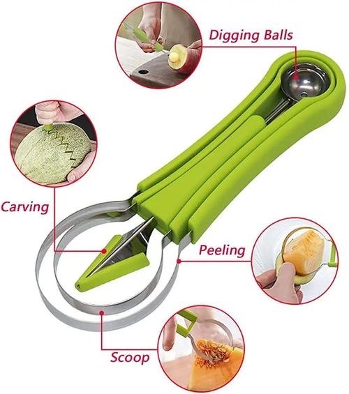3-in-1 Fruit Art Tool — Scoop, Carve & Create in Seconds