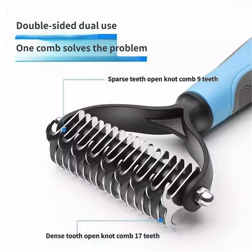 🐾Pet Grooming Comb for Easy Hair Removal & Detangling