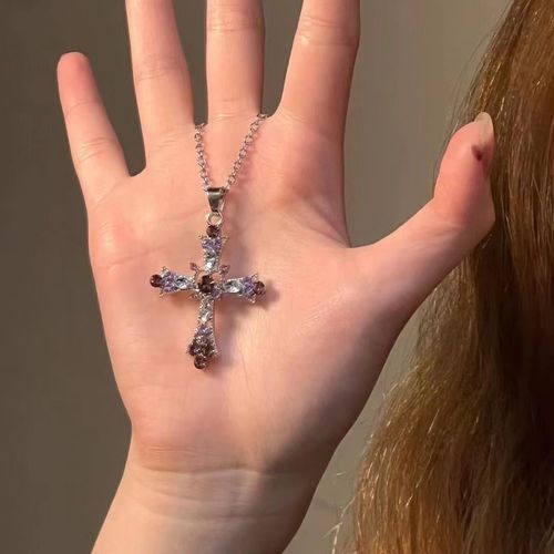 Sparkling Cross Necklace for Women