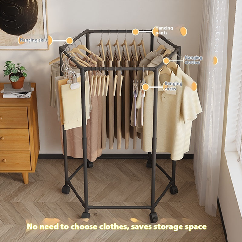 360-Degree Rotating Clothing Rack