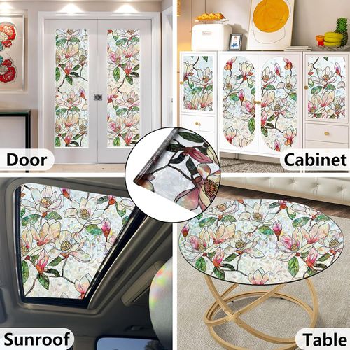 Floral Window Privacy Film