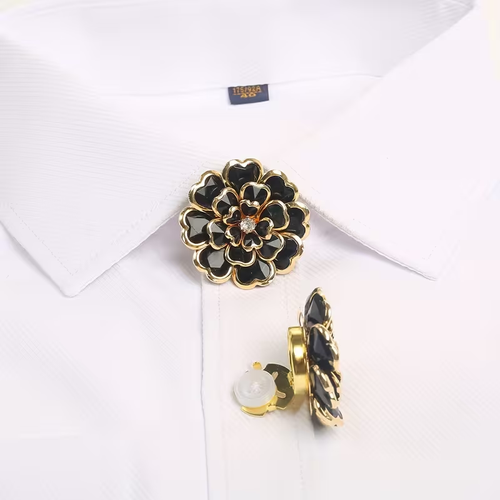 2PCS Floral Button Jewelry Clip Set