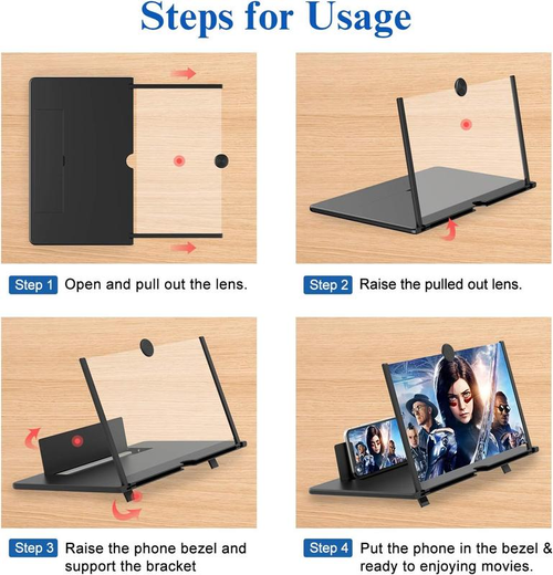 12-Inch HD Phone Screen Magnifier – Turn Your Smartphone Into a Mini TV ( 2PCS）