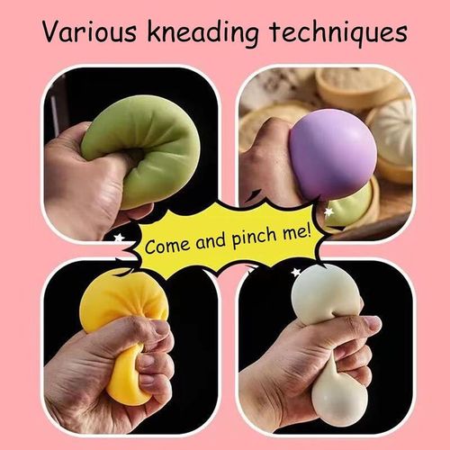 4PCS  Slow-Rebound Stress Relief Bun Toy