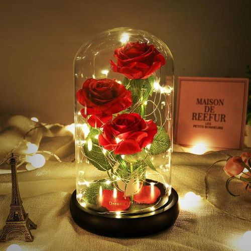Eternal Rose™ Glass Dome LED Lamp