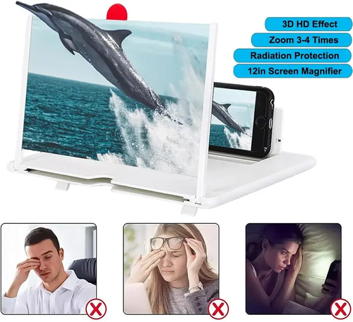 12-Inch HD Phone Screen Magnifier – Turn Your Smartphone Into a Mini TV ( 2PCS）