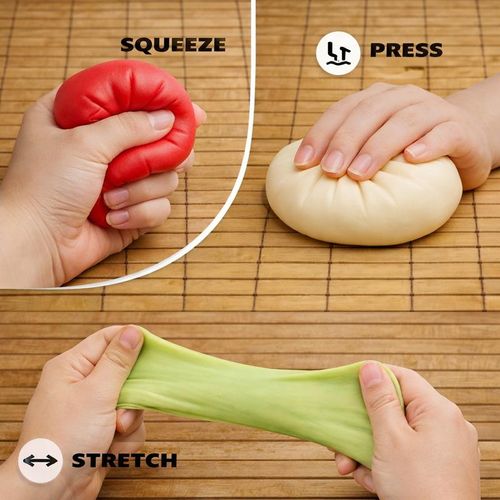 4PCS  Slow-Rebound Stress Relief Bun Toy