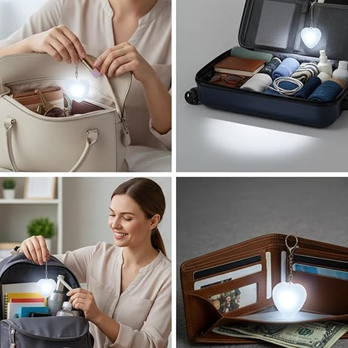 3PC 💖💡Heart Touch Bag Light – Cute & Practical