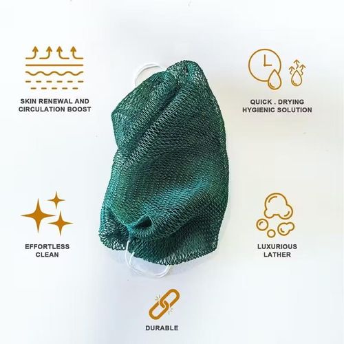 4 PCS  Authentic African Exfoliating Net Bath Sponge