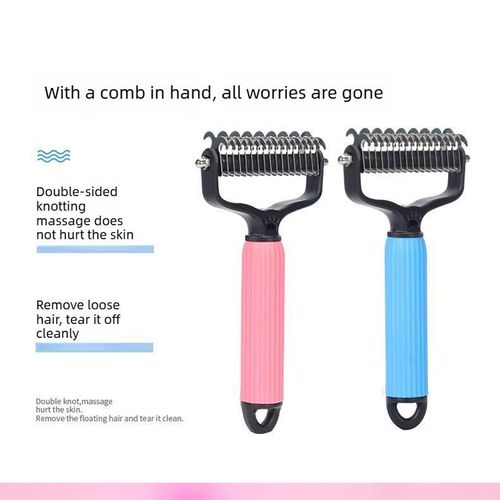 🐾Pet Grooming Comb for Easy Hair Removal & Detangling